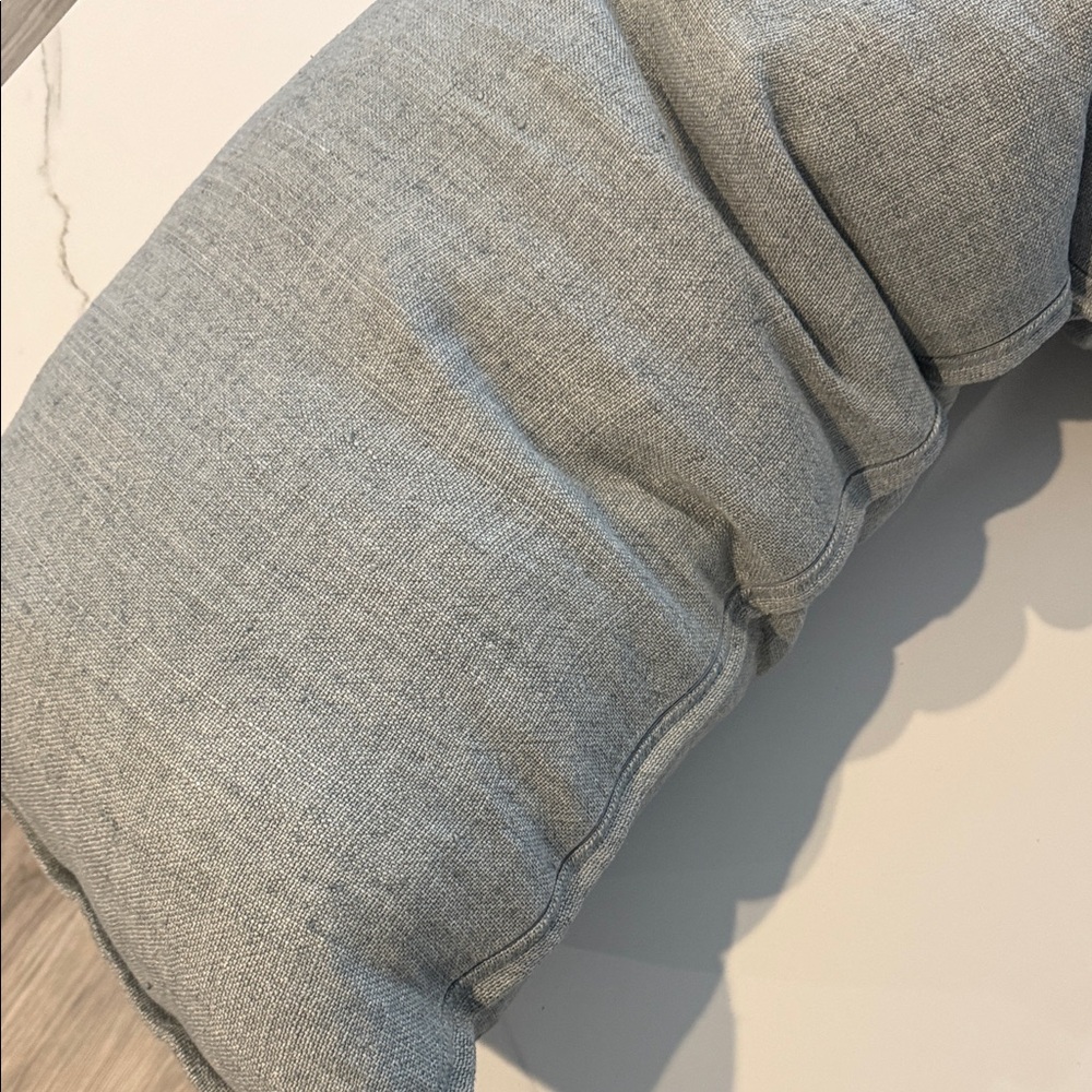 Pom Pom at home Accent 100% Gray Linen Pillow Cover - Picture 4 of 4